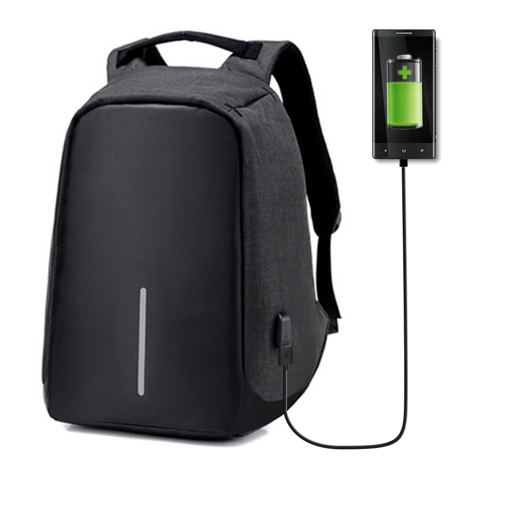 Securepackâ„¢ Best Anti-Theft USB Charging Travel Backpack Black